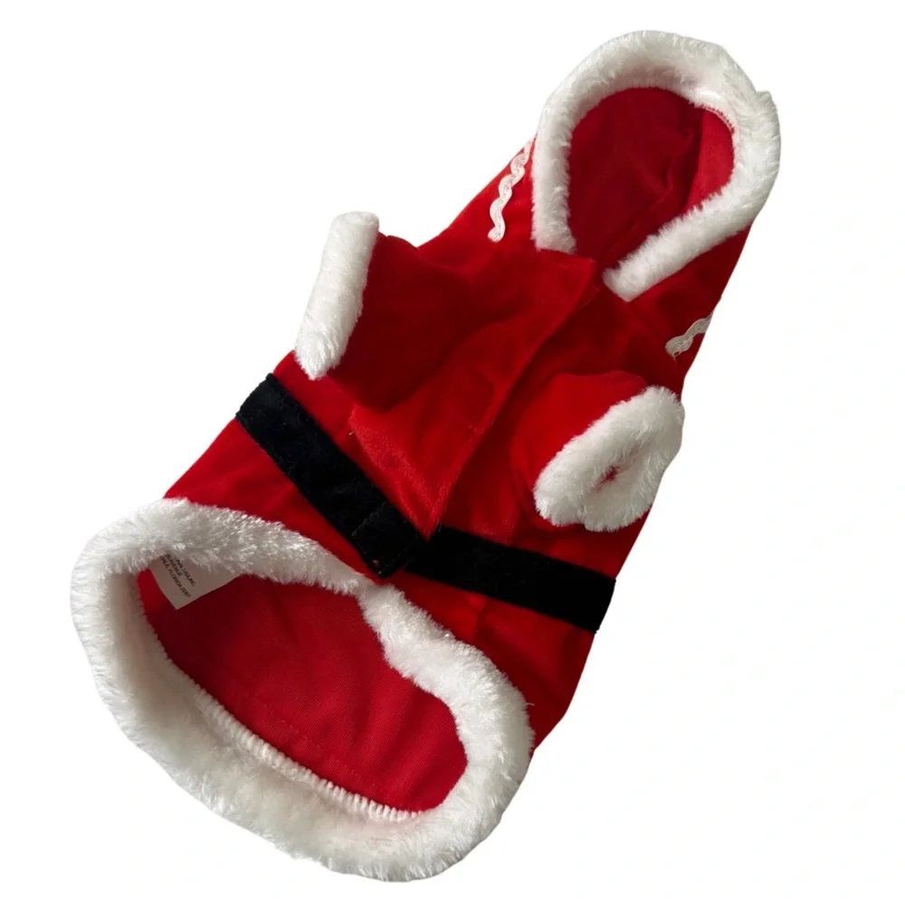 Santa Suit For Cat Dog Small Pet Festive Holidays Red and White in Small